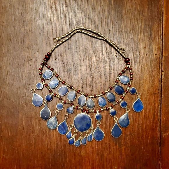 Vintage Lapis Lazuli Necklace - Picture 2 of 6
